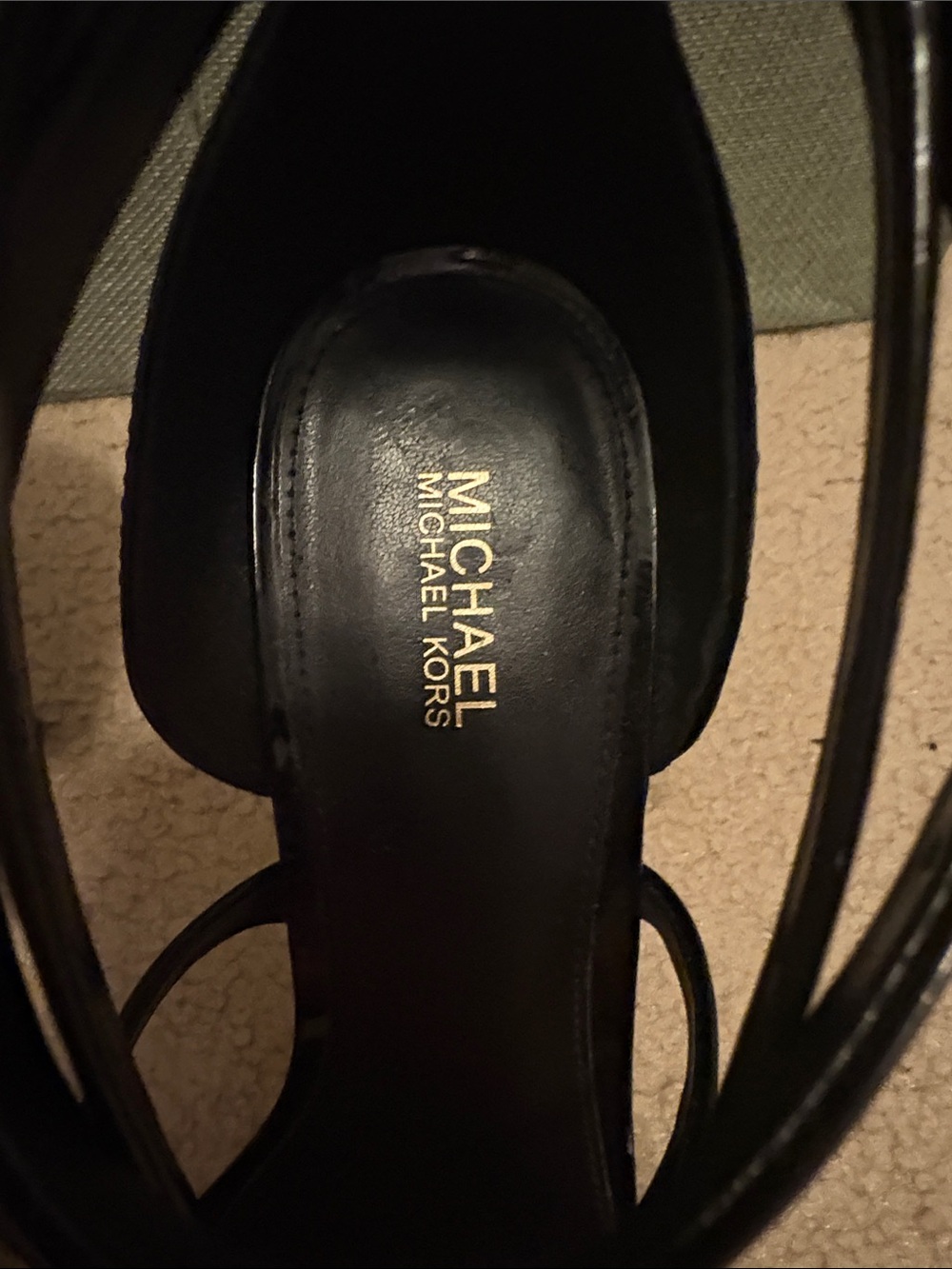 Michael Kors Black Patent Leather Ankle-Strap Heels - Picture 2 of 8